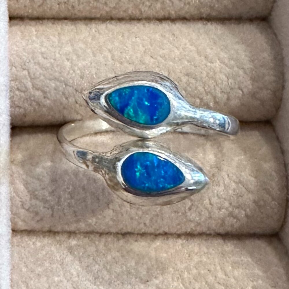 Blue Opal Wrap Ring